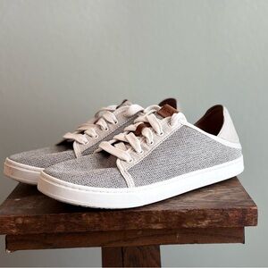 OluKai Gray and White Women's Sneakers